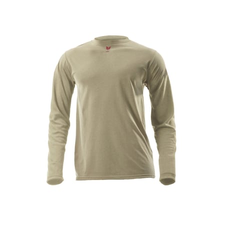 Drifire Lt Wt Flame Resistant 5.4 Oz. Desert Sand Long Sleeve T-Shirt, Large DF2-CM-446LS-DS-LG